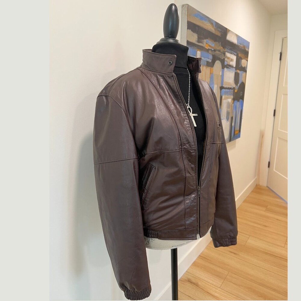 Classic Leather Shop 70-80s 🔥Bomber Jacket🔥40R Small, Vintage Sharp & Clean